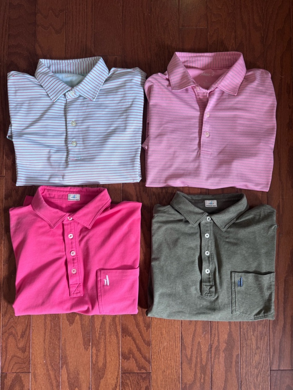 johnnie-O Men’s Large Polo Shirt Lot of 4 Multi Color Golf Coastal Stretch - Picture 2 of 16